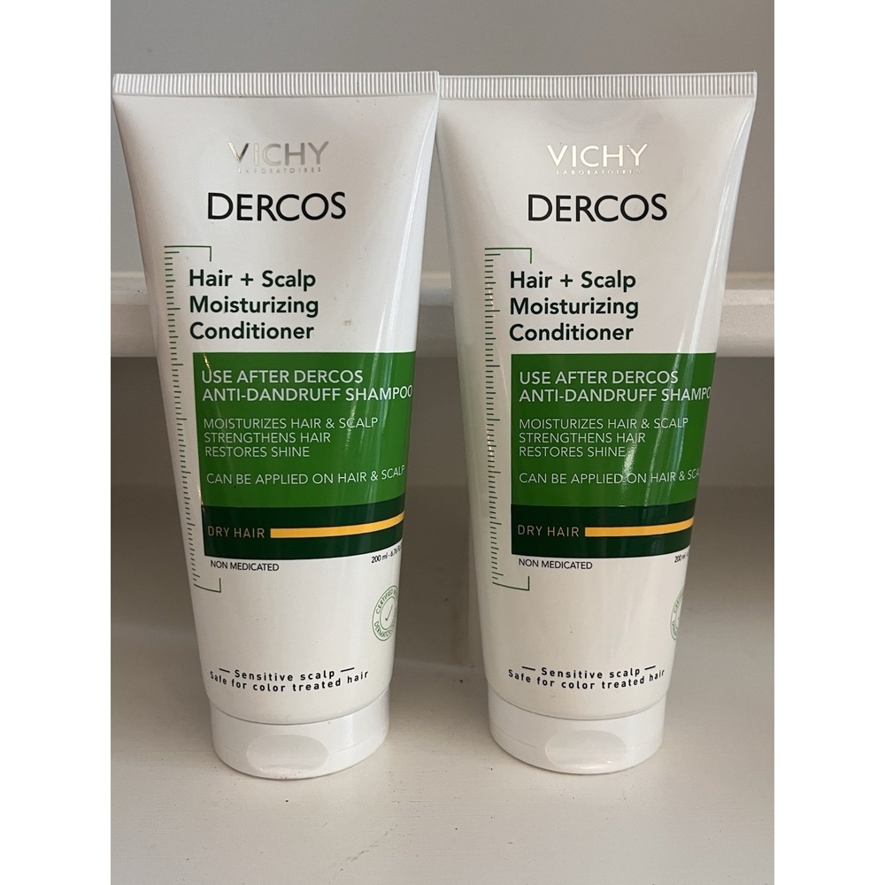 Vichy Dercos Hair + Scalp Conditioner  Dry Hair Sensitive Anti Dandruff Lot Of 2